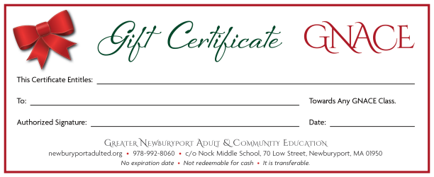 Give a Gift Certificate!